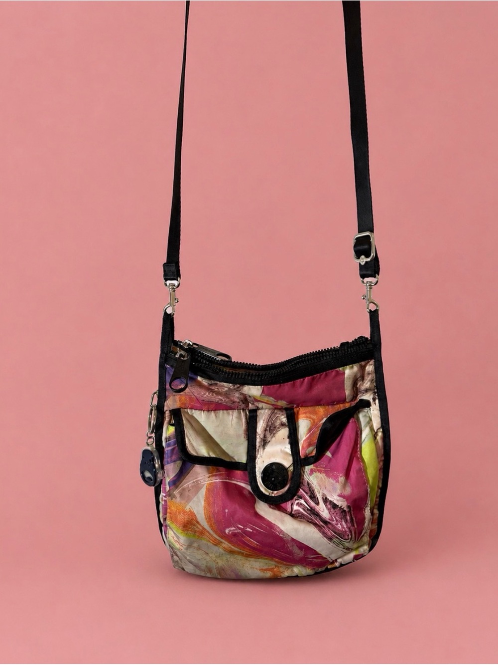 Vintage Y2K Kipling Abstract Print Crossbody Bag
